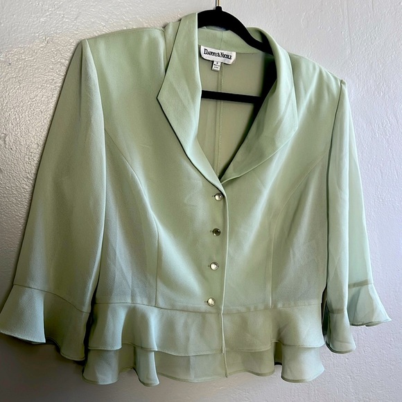 Danny & Nicole Jackets & Blazers - Danny & Nicole Mint Green Blazer